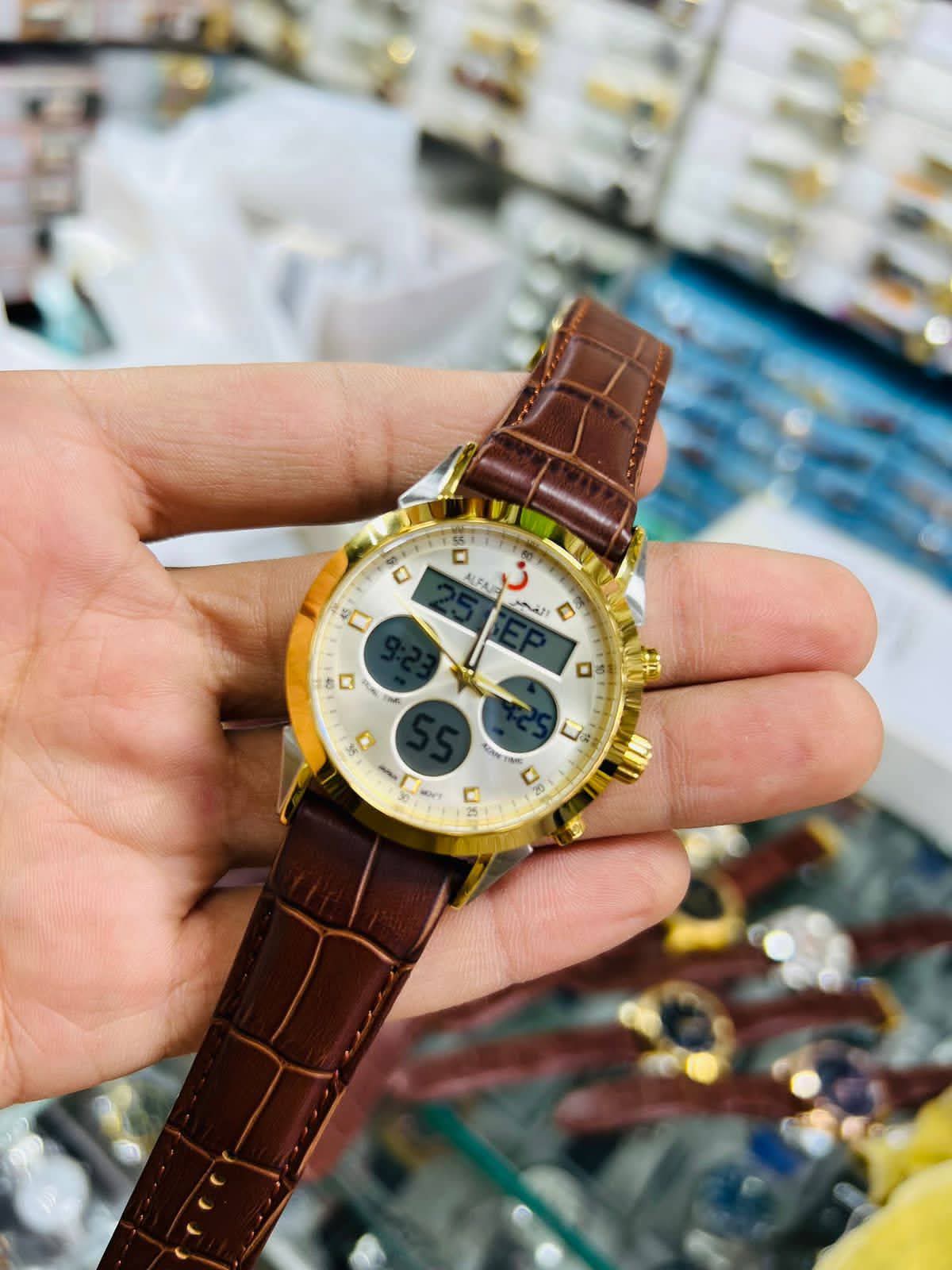 Alfajar Unique Dual Time Original Watch In good Price Alfajar Unique Dual Time Original Watch In good Price